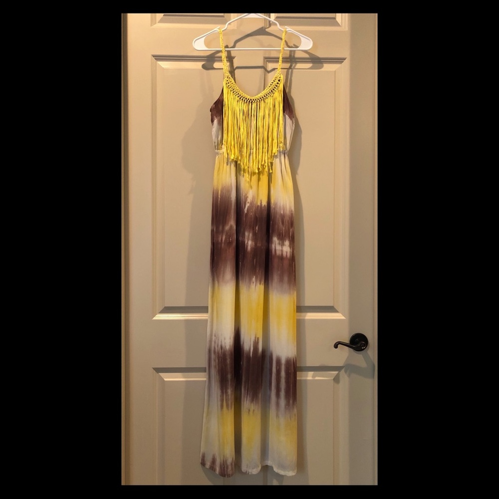 Peppe Peluso Boho Tie-Dye Maxi Dress Size Medium